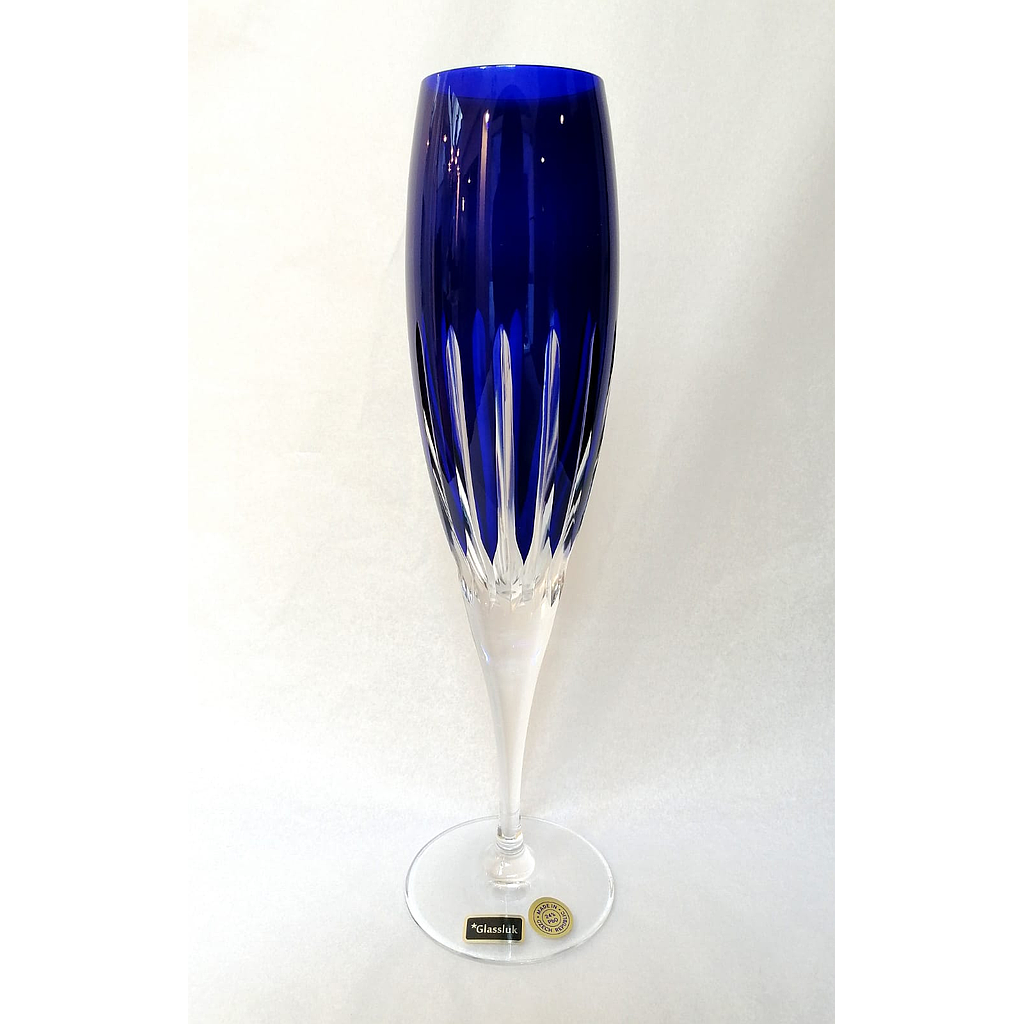 CRISTAL DE ROCA PARIS-AZUL OSCURO-190 ml-COPA-BOHEMIA CRISTAL