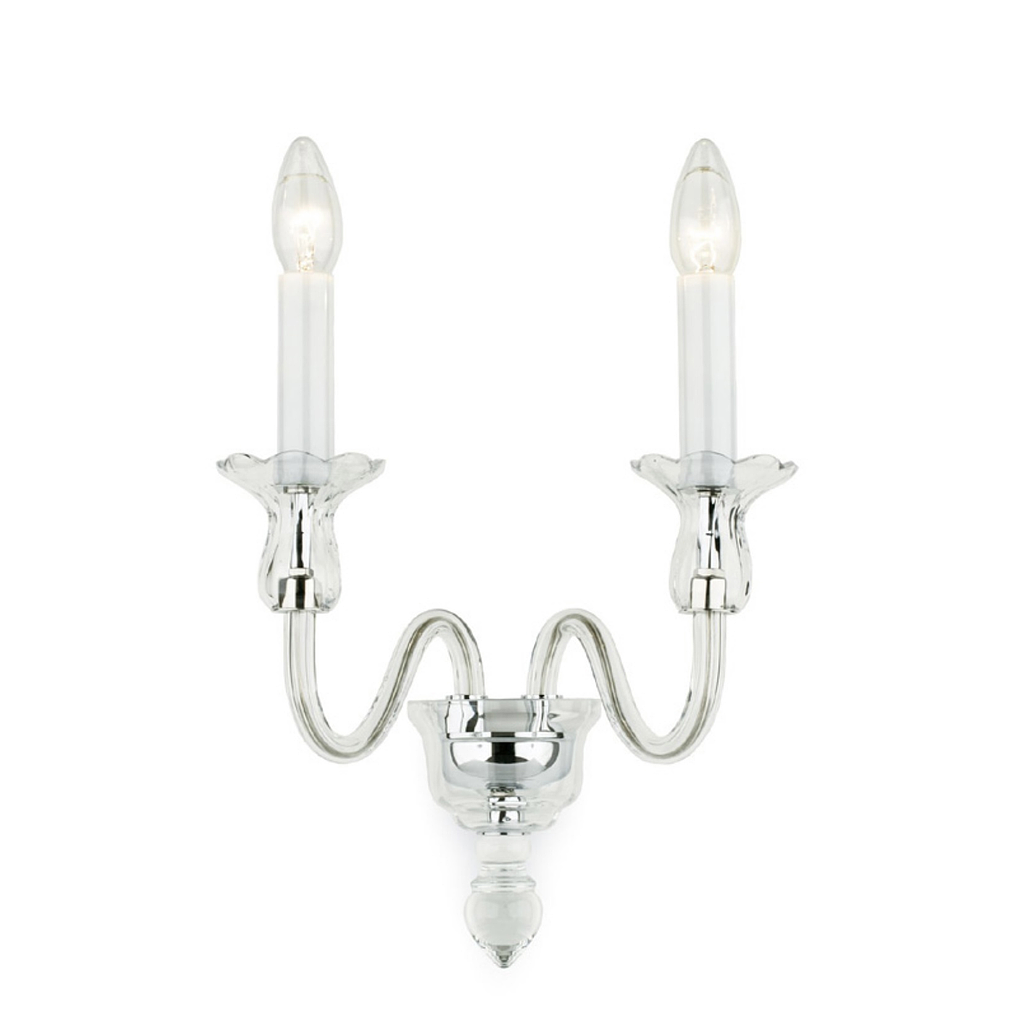 PRECIOSA-AMELIE-BRAZOS DE CRISTAL Y CROMO-0-APLIQUE DE CRISTAL