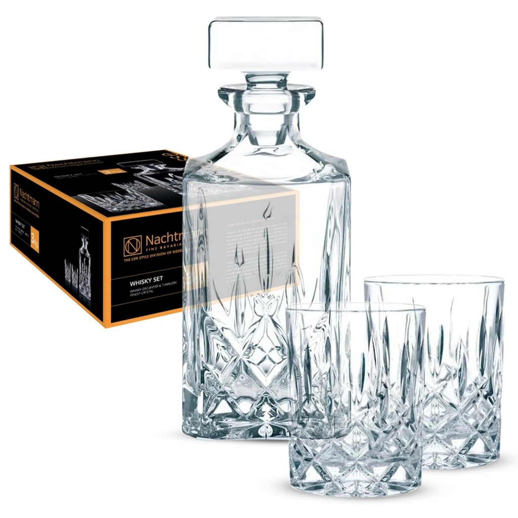 NOBLESSE-0-750 ml-SET DE WHISKY 3 PIEZAS-NACHTMANN