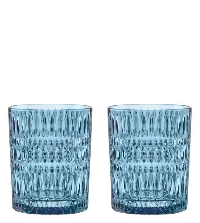 ETHNO-VINTAGE BLUE-304 ml-2 VASOS WHISKY-NACHTMANN