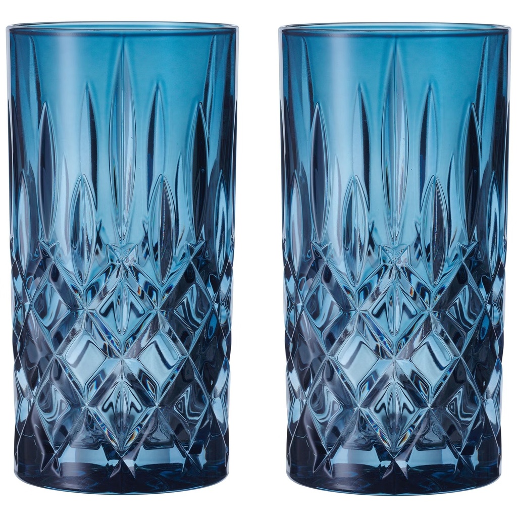 NOBLESSE-VINTAGE BLUE-395 ml-2 VASOS LARGOS-NACHTMANN