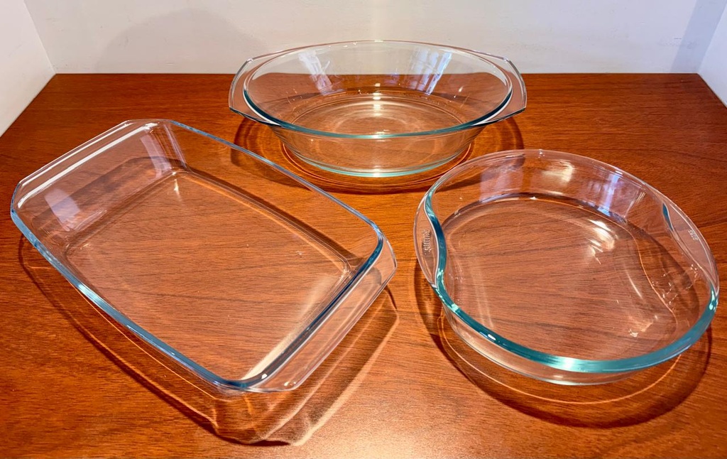 SIMAX-0-0-SET CASEROLA 3 PIEZAS BOHEMIA CRISTAL