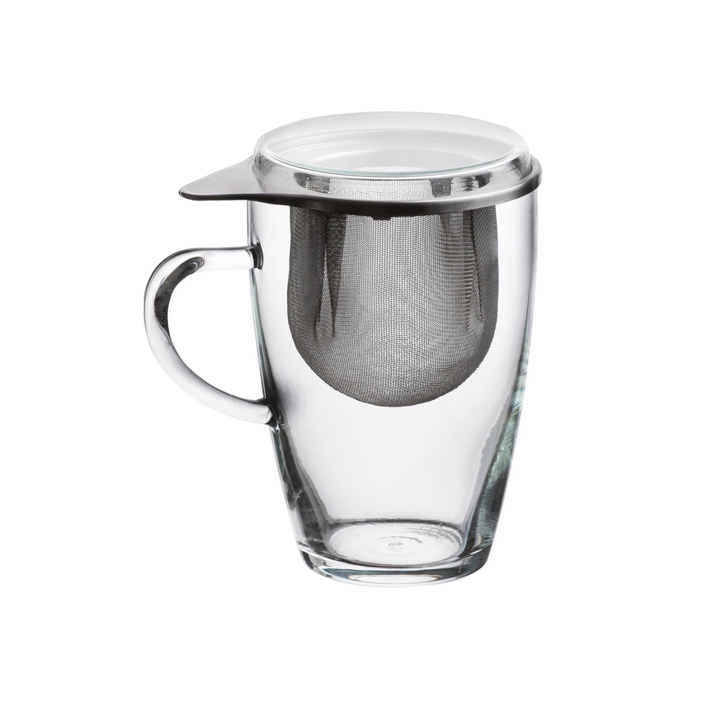 TEA AND COFFEE-0-350 ml-TAZA DE TE Y COLADOR LYRA BOHEMIA CRISTAL