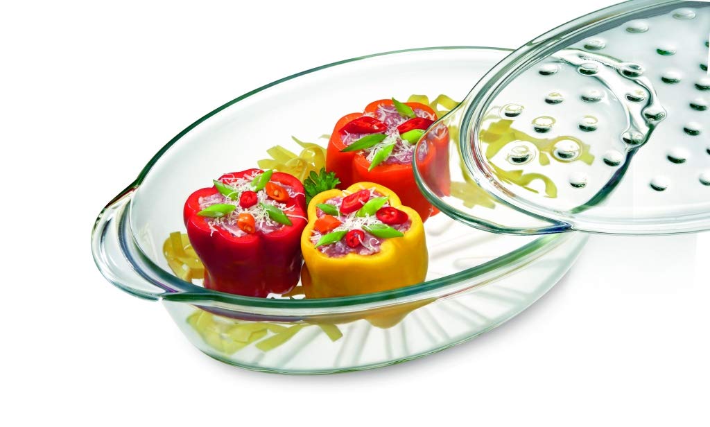 SIMAX-0-3.2 l-FUENTE OVALADA CON TAPA SANO BOHEMIA CRISTAL