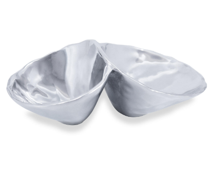 SOHO-PLATEADO-29 cm-FUENTE CON DOS DIVISIONES BEATRIZ BALL