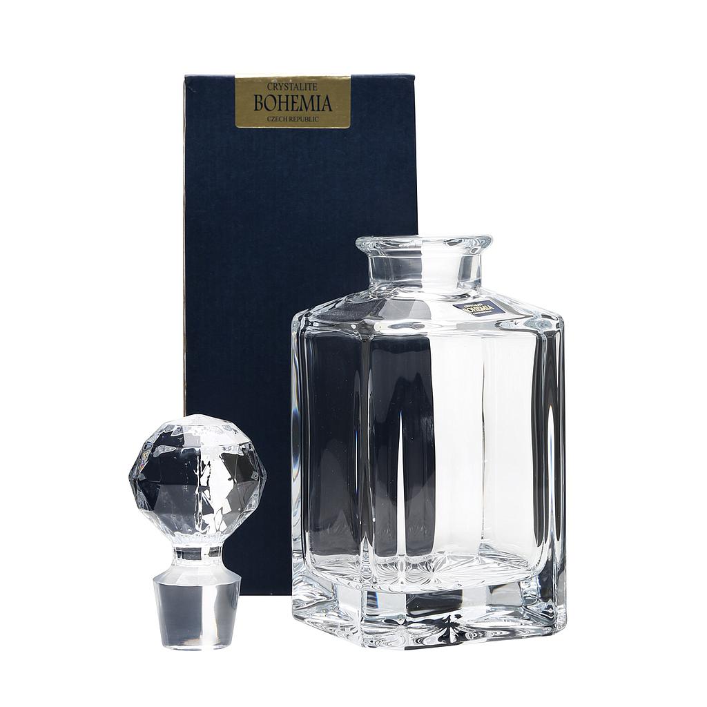 SQUARE-0-800 ml-BOTELLA-C CRISTAL DE BOHEMIA