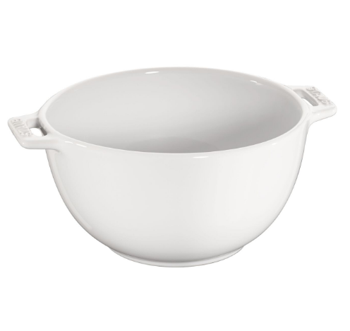 STAUB-CERAMIC-BLANCO-18 cm-BOWL REDONDO CON AGARRADORES