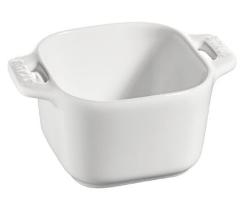 STAUB CERAMIC-BLANCO-8 cm-SET 2 RAMEKIN CUADRADO