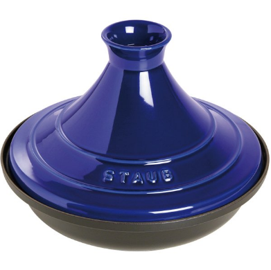 STAUB-HIERRO FUNDIDO-AZUL-28 cm-TAGINE GRANDE