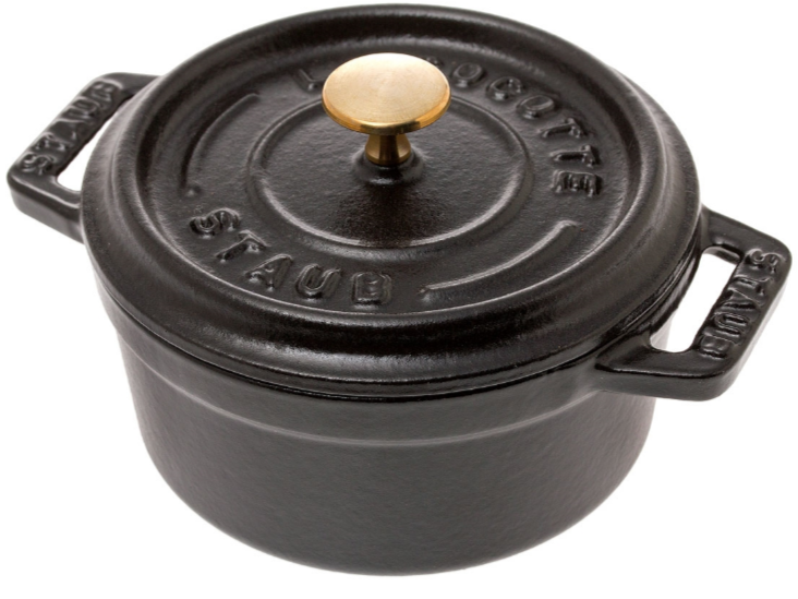 STAUB HIERRO FUNDIDO-NEGRO-10 cm-COCOTTE REDONDO