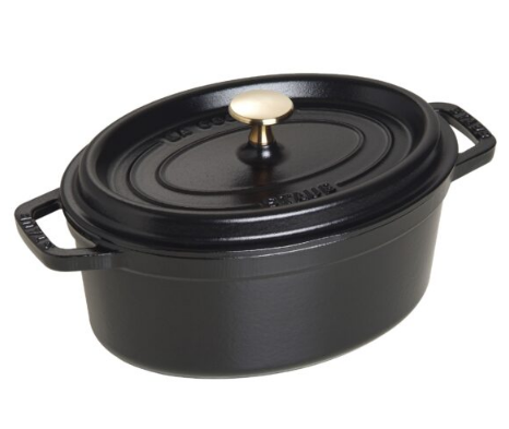 STAUB HIERRO FUNDIDO-NEGRO-23 cm-COCOTTE OVALADO