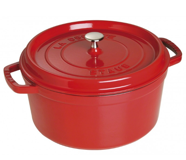 STAUB-HIERRO FUNDIDO-CHERRY-30 cm-COCOTTE REDONDO