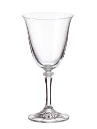 BRANTA-0-290 ml-6 COPA VINO TINTO-C CRISTAL DE BOHEMIA