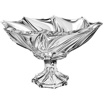 BROMELIAS-0-35 cm -BOWL CON PIE-C CRISTAL DE BOHEMIA
