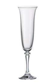 BRANTA-0-175 ml-6 CHAMPAGNE FLAUTA- CRYSTALITE BOHEMIA CRISTAL