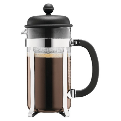 CAFFETTIERA-NEGRO BOROSILICATO-1 L-PRENSA DE CAFÉ 8 TAZAS-BODUM