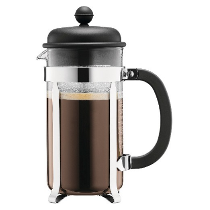 CAFFETTIERA-NEGRO-1 L-PRENSA DE CAFÉ 8 TAZAS BOROSILICATO-BODUM