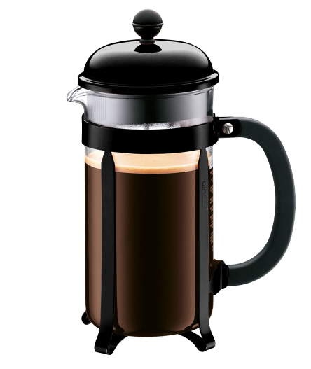 CHAMBORD-NEGRO-1 l-CHAMBORD-PRENSA DE CAFÉ ACERO INOX  BODUM