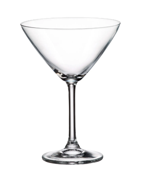 COLIBRI-0-280 ml-6 COPA MARTINI- CRYSTALITE BOHEMIA CRISTAL