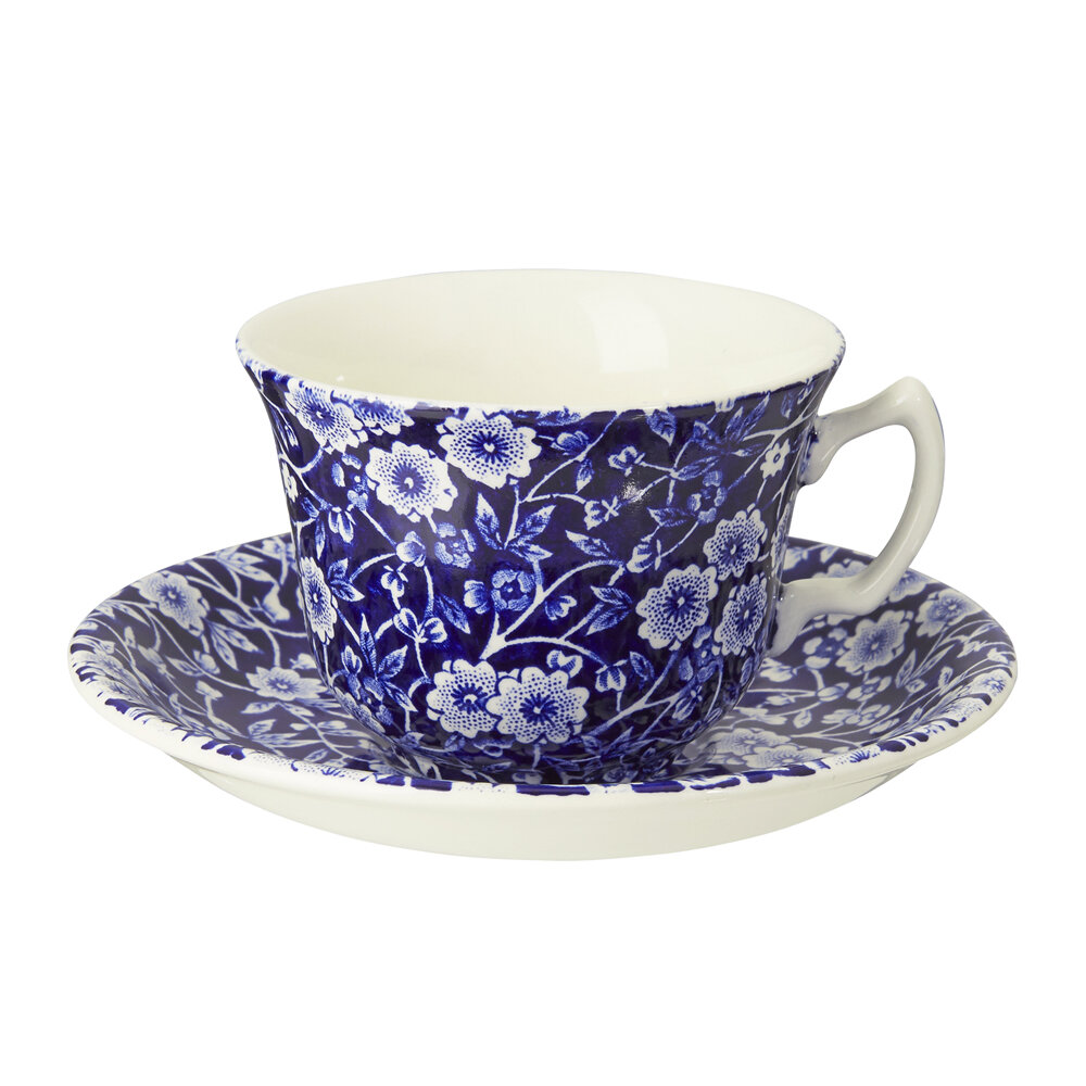 BURLEIGH-BLUE CALICO-187 ml-TAZA DE TE Y PLATILLO
