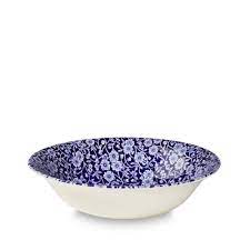 BURLEIGH-BLUE CALICO-21 cm-PLATO HONDO