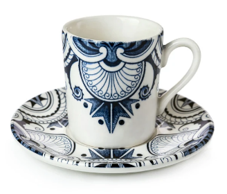 BURLEIGH-BLUE PALISADE-75 ml-TAZA EXPRESSO Y PLATILLO