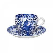 BURLEIGH-BLUE REGAL PEACOCK-187 ml-TAZA DE TE CON PLATILLO