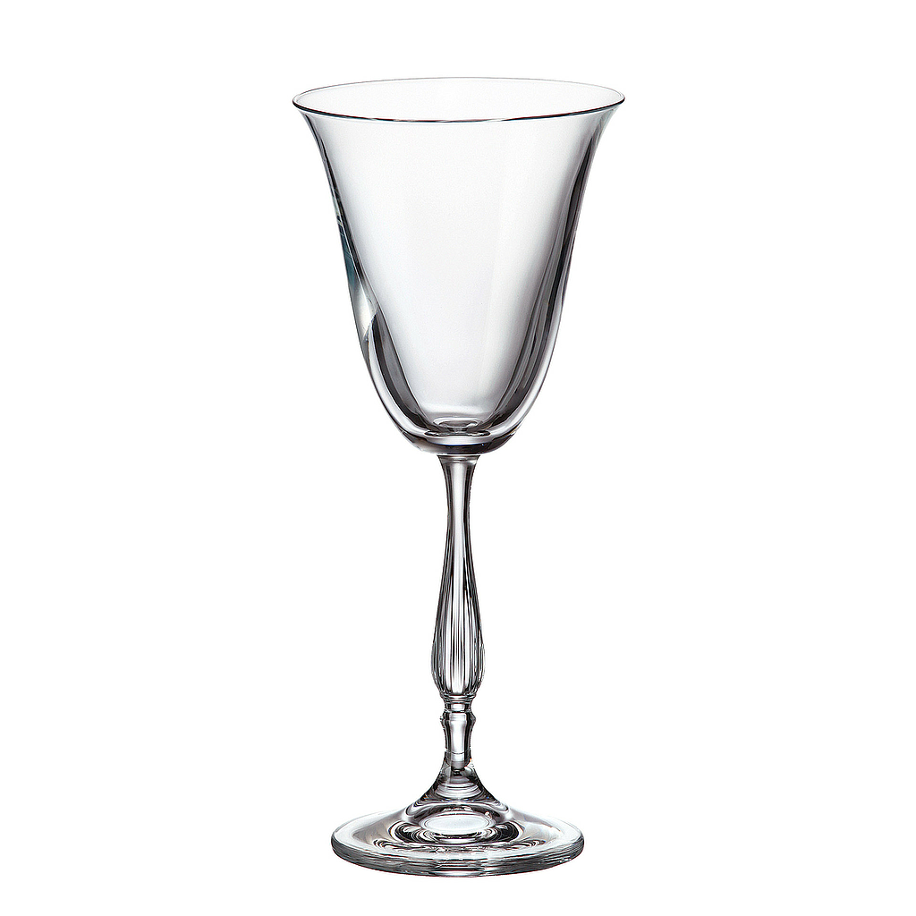 FREGATA-0-185 ml-6 COPAS VINO BLANCO-C CRISTAL DE BOHEMIA