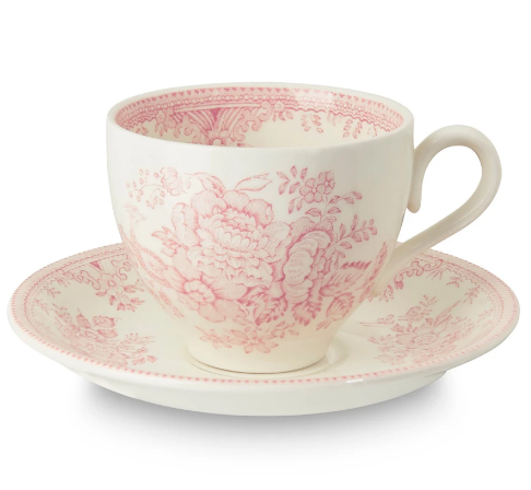 BURLEIGH-PINK ASIATIC PHEASANTS-187 ml-TAZA DE TE CON PLATILLO