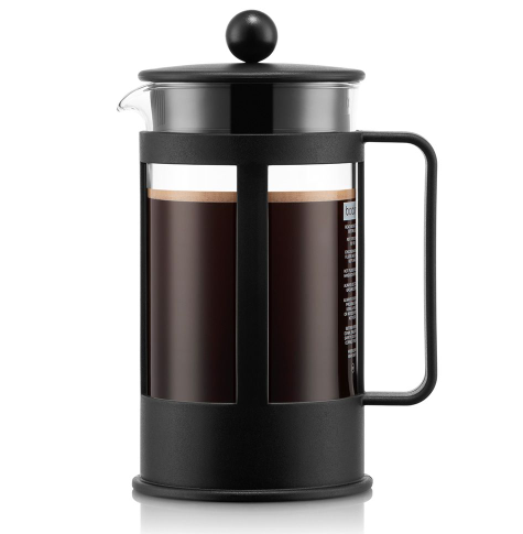 KENYA-NEGRO BOROSILICATO-1 L-PRENSA DE CAFE 8 TAZAS-BODUM