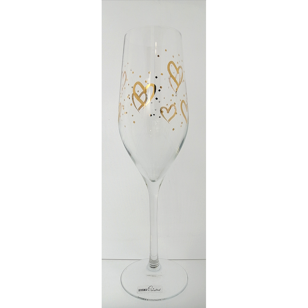 CHAMPAGNE-0-260 ml-2 CHAMPAGNE FLAUTA GOLD-BOHEMIA