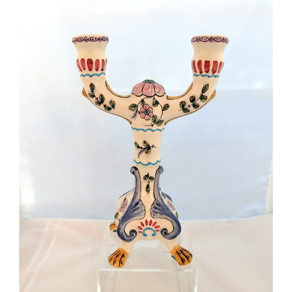 CONIMBRIGA-A-29 cm-CANDELABRO 2 BRAZOS