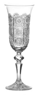 CRISTAL DE ROCA-0-150 ml-6 CHAMPAGNE FLAUTA CHAMPAGNE-BOHEMIA CRISTAL