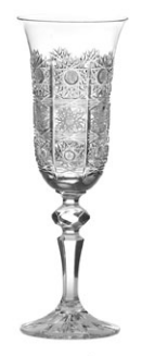 CRISTAL DE ROCA-0-150 ml-6 COPA FLAUTA CHAMPAGNE-BOHEMIA CRISTAL