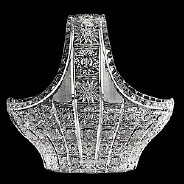 CRISTAL DE ROCA-0-25.5 cm-CANASTA ALTA-BOHEMIA CRISTAL