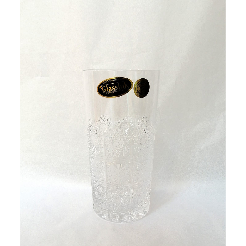 CRISTAL DE ROCA-57001-280 ml-6 VASOS LARGO-BOHEMIA CRISTAL