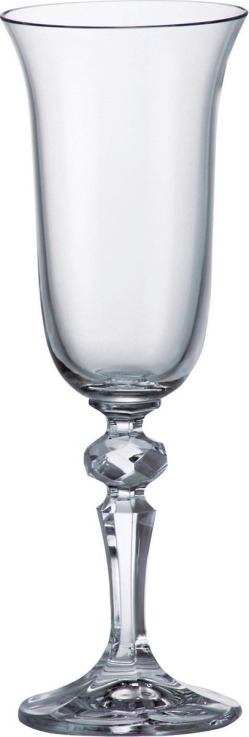 FALCO-0-150 ml-6 CHAMPAGNE FLAUTA-C CRISTAL DE BOHEMIA