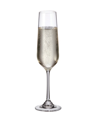 STRIX-0-200 ml-6 CHAMPAGNE FLAUTA-C CRISTAL DE BOHEMIA