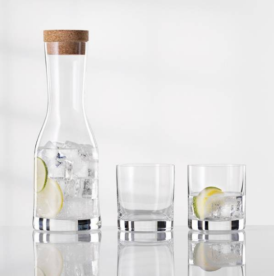 LIBERA-0-850 ml + 280 ml-SET AGUA 4 PIEZAS-BOHEMIA CRISTAL