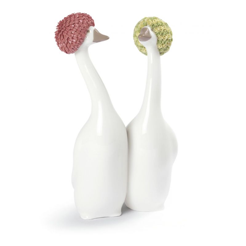 LLADRO-0-0-GOOSSIPING ROJO Y AMARILLO