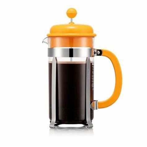 CAFFETTIERA-AMARILLO PLASTICO-1L-PRENSA DE CAFÉ 8 TAZAS-BODUM