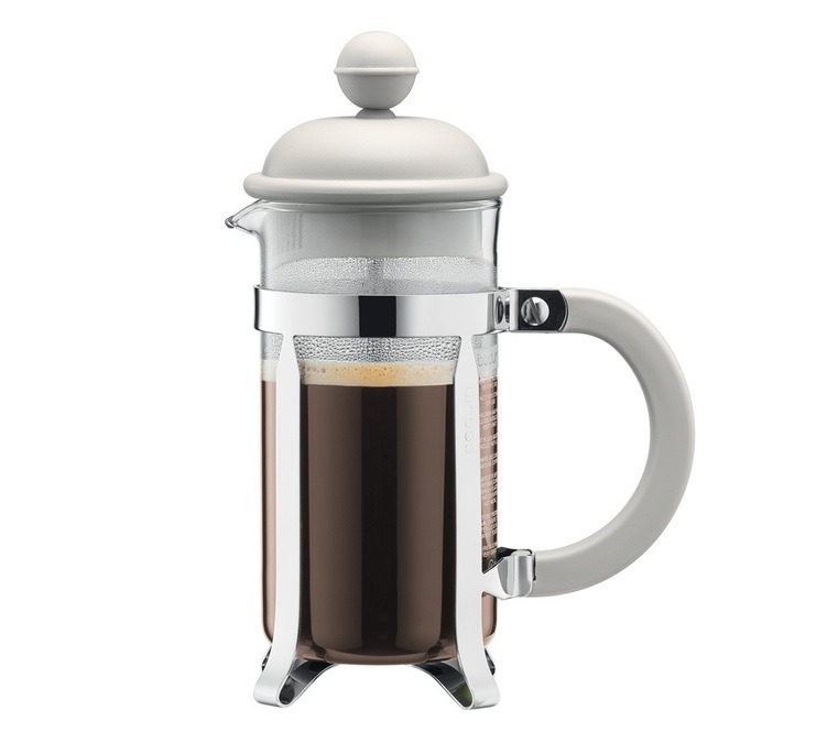 CAFFETTIERA-BLANCO BOROSILICATO-350ml-PRENSA DE CAFE 3 TAZAS-BODUM
