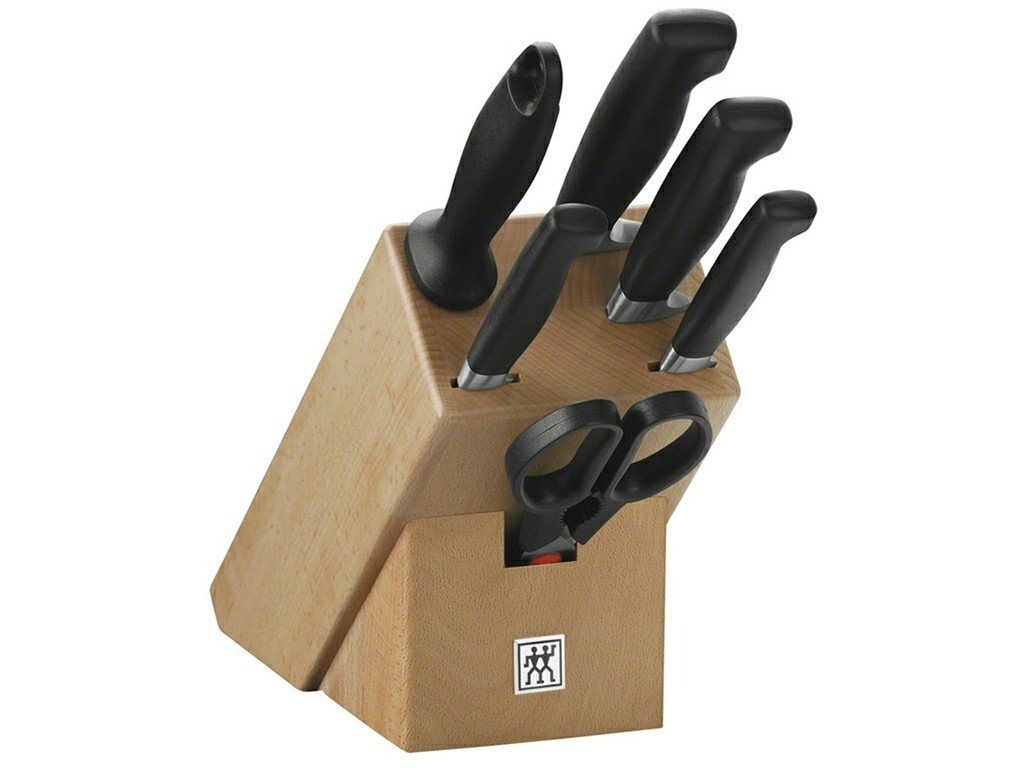 FOUR STAR-HAYA-0-CUCHILLOS CON BLOQUE 7 PIEZAS-ZWILLING