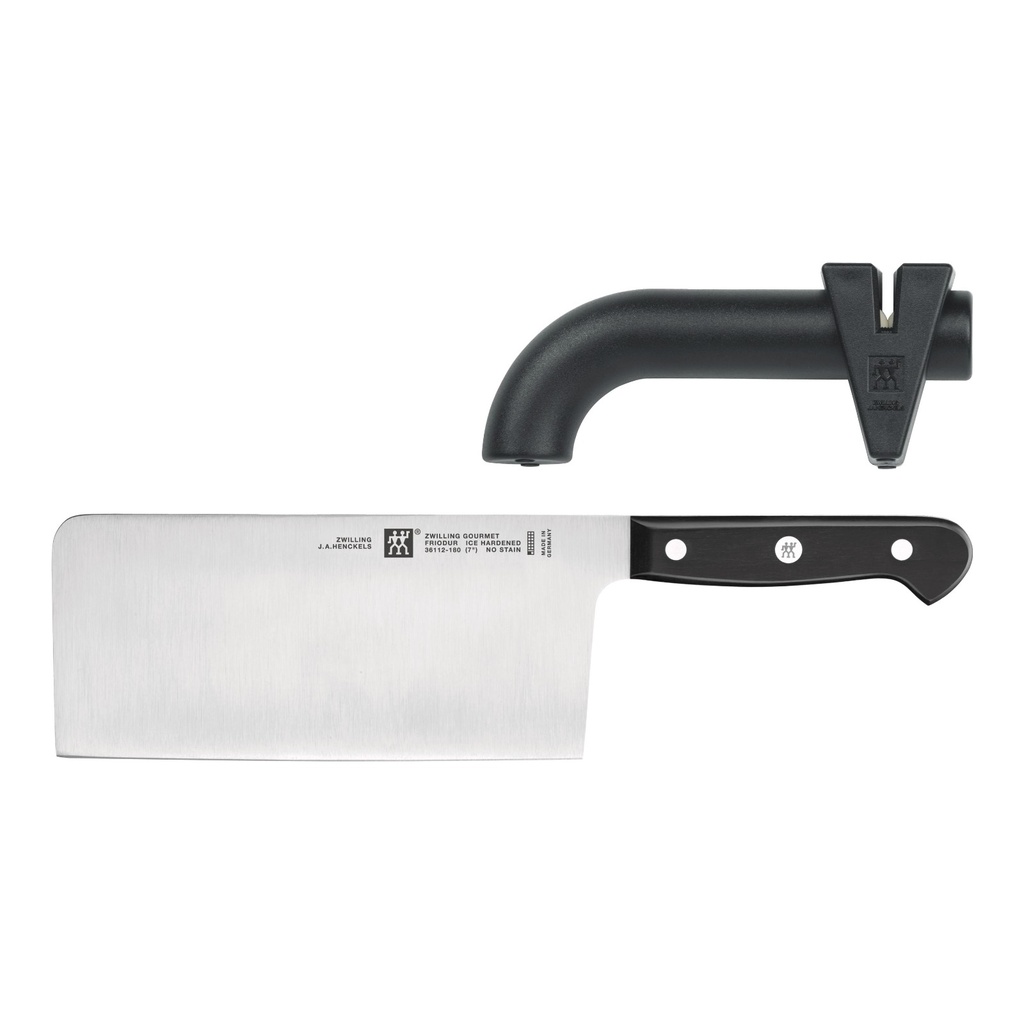 GOURMET-0-2 CUCHILLOS CLEAVER Y AFILADOR-ZWILLING
