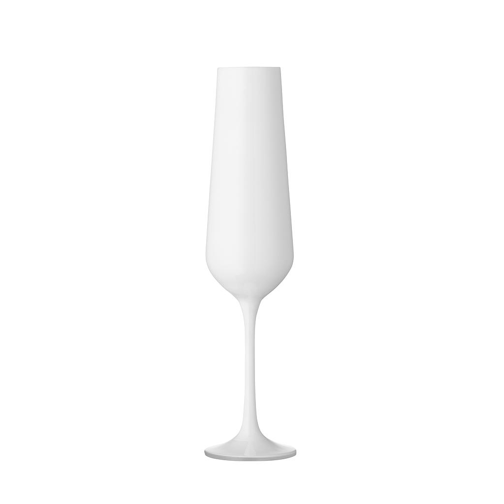 BAR SELECTION-BLANCO-200 ml-2 CHAMPAGNE FLAUTA-BOHEMIA CRISTAL