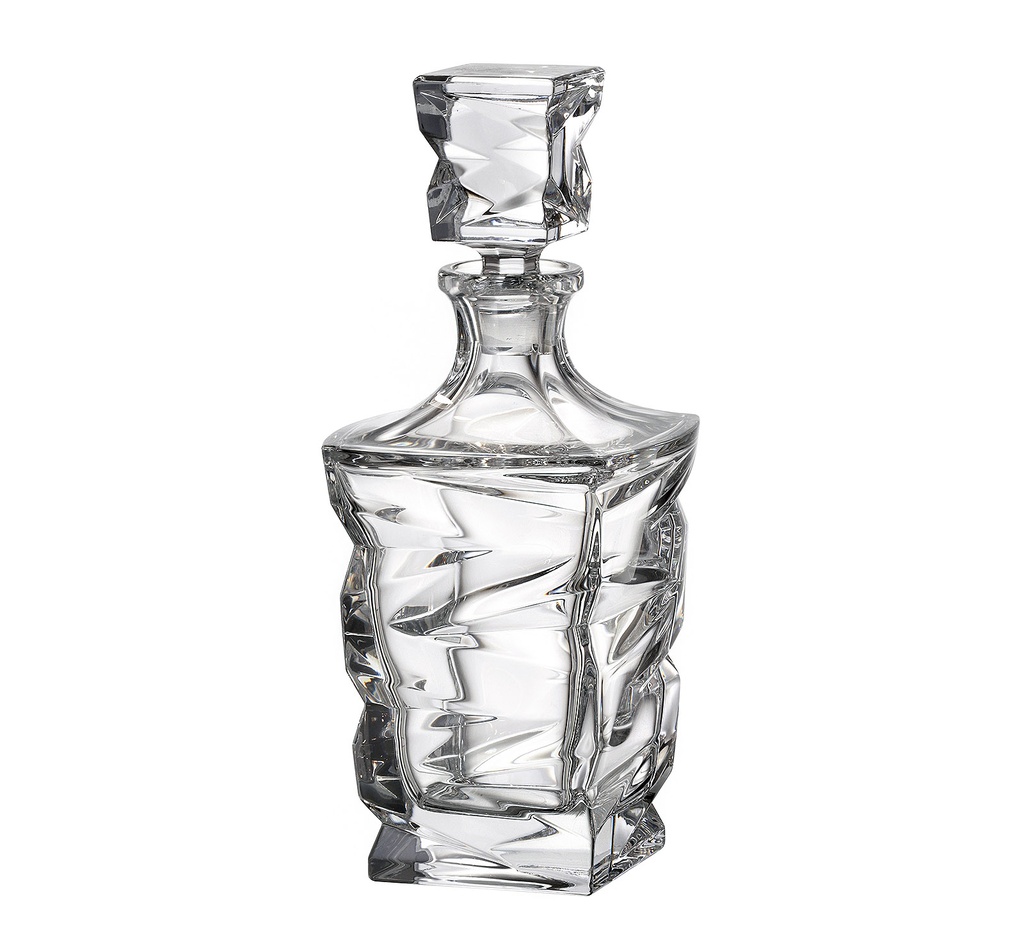 ZIG ZAG-0-750 ml-BOTELLA-C CRISTAL DE BOHEMIA