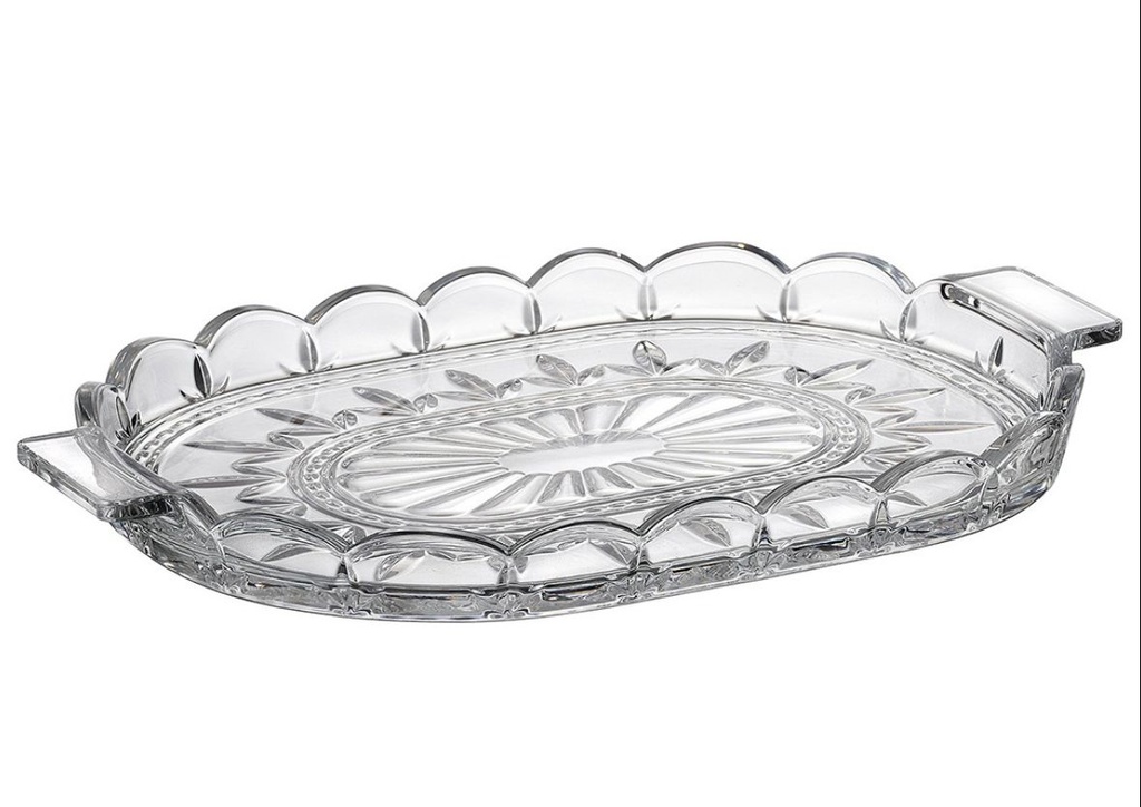 CRISTAL-0-295 ml-BANDEJA OVALADA-C CRISTAL DE BOHEMIA