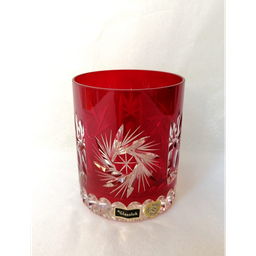 [204787] CRISTAL DE ROCA PINWHEEL-ROJO OSCURO-320 ml-VASO WHISKY-BOHEMIA CRISTAL