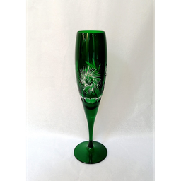 [204791] CRISTAL DE ROCA PINWHEEL-VERDE OSCURO-190 ml-COPA-BOHEMIA CRISTAL