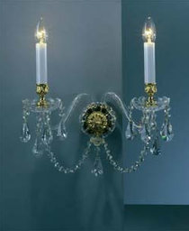 [103267] PRECIOSA-WC 5999/00/002-2-LAMPARA DE CRISTAL Y BRONCE